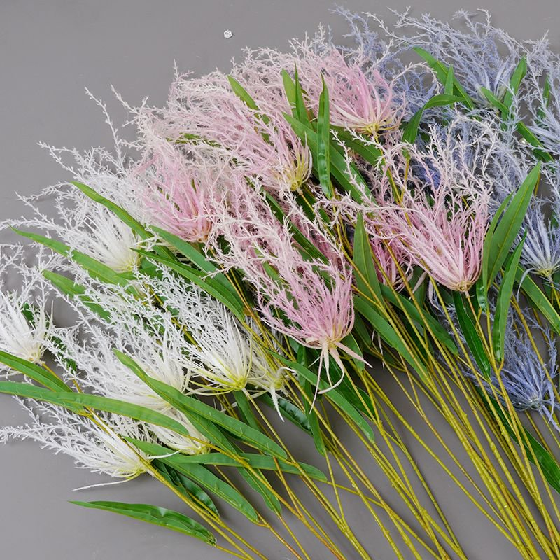 pastel‑faux‑beauty‑silk‑branches‑wispy‑feather‑texture‑wedding‑greenery