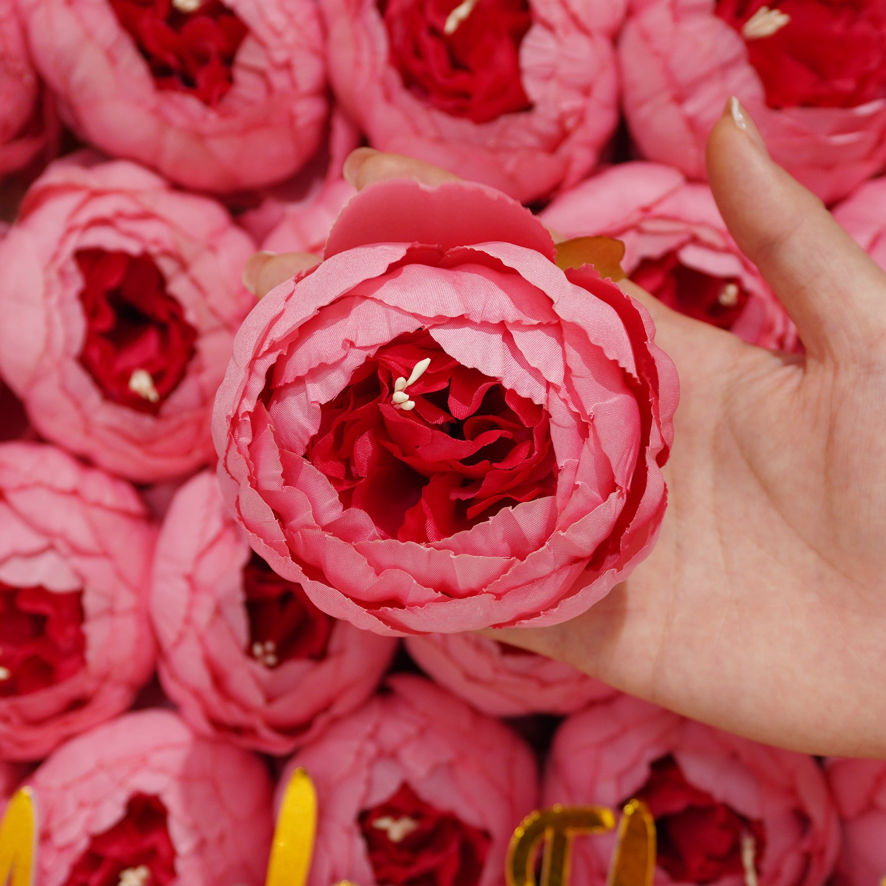 Sage mint artificial ranunculus flowers