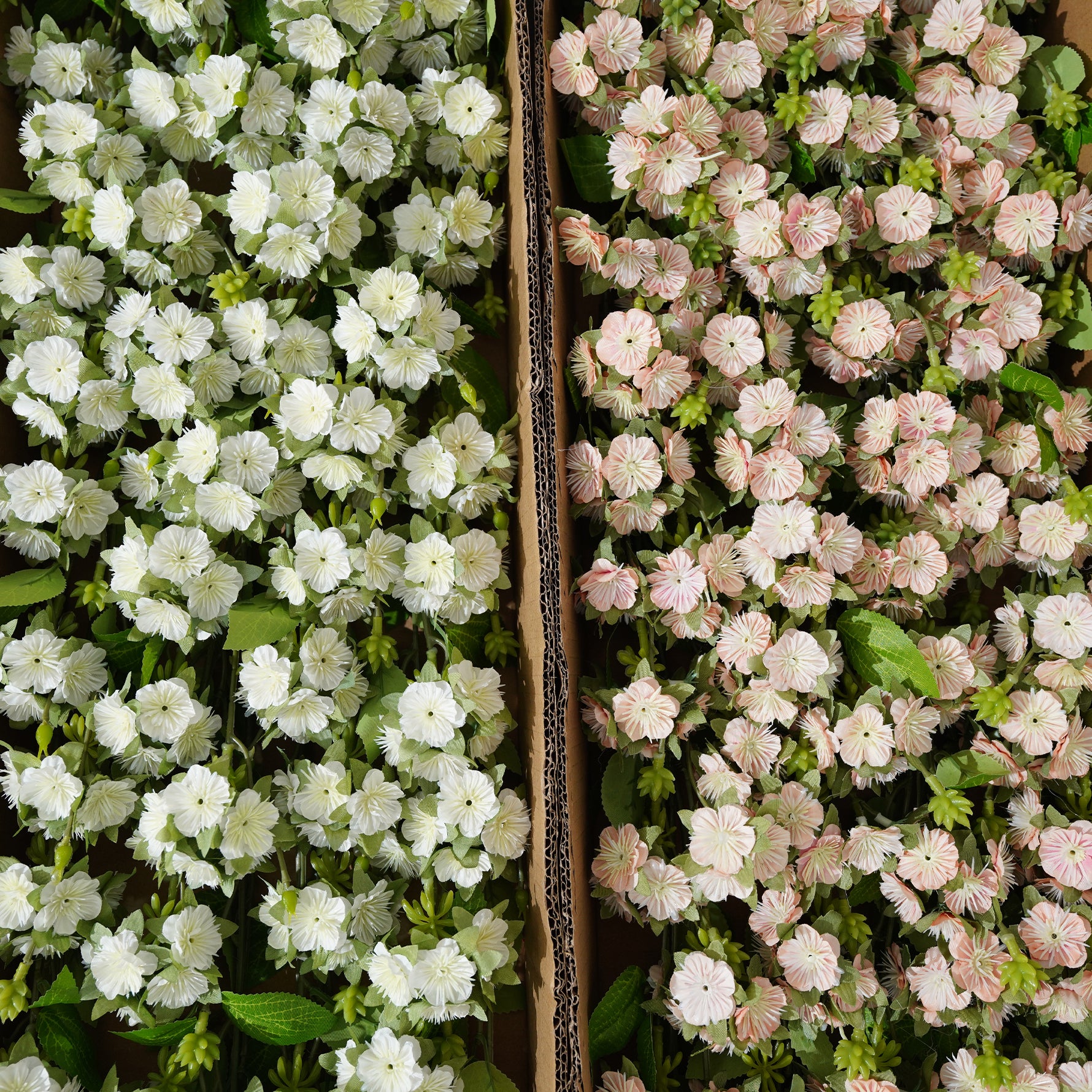 Sage green artificial gypsophila stems