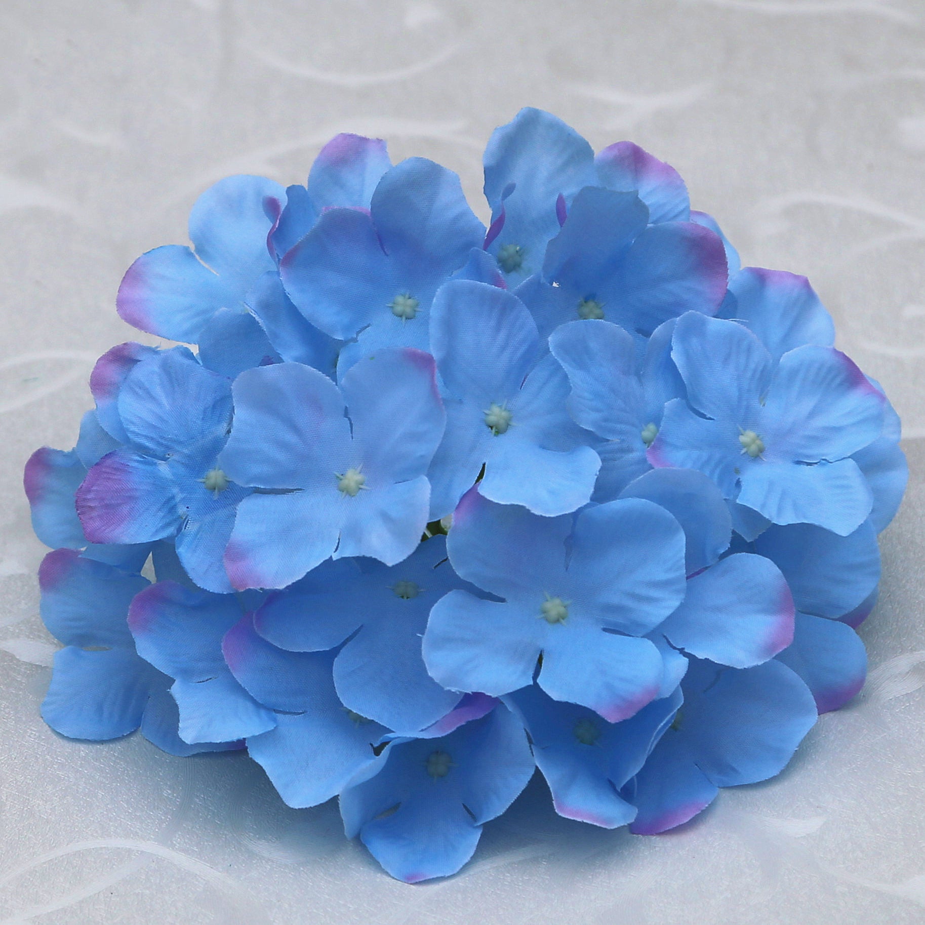 Blue Faux Hydrangea Stems for Floral Design Projects