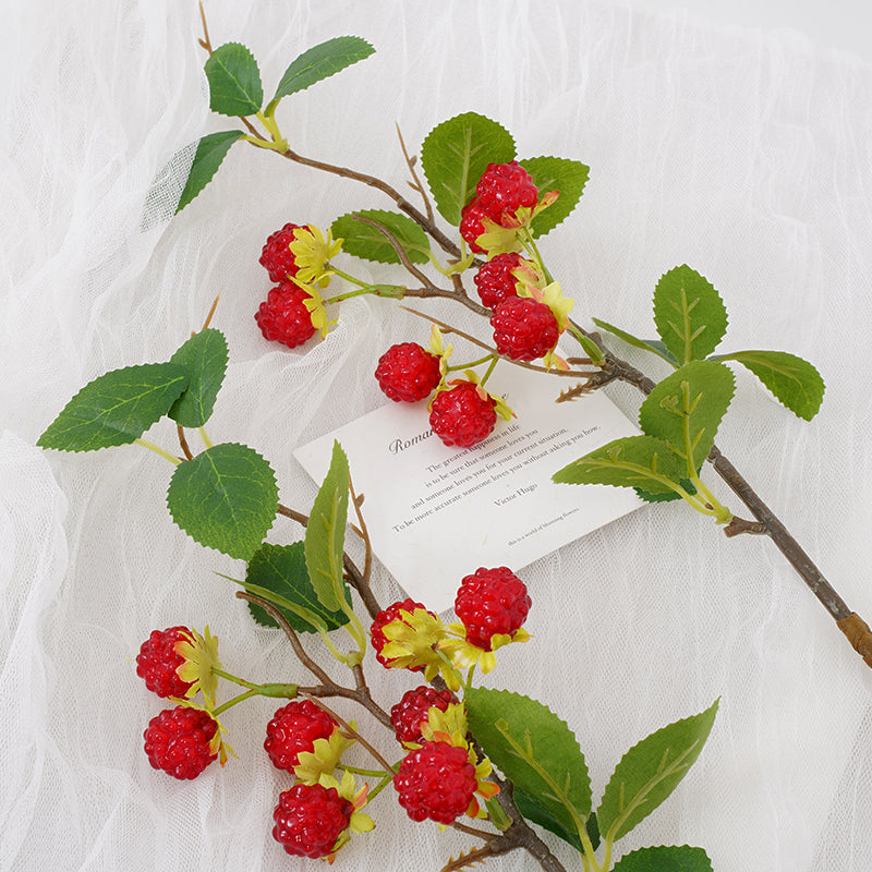 artificial berry pick for wedding head table flower runner