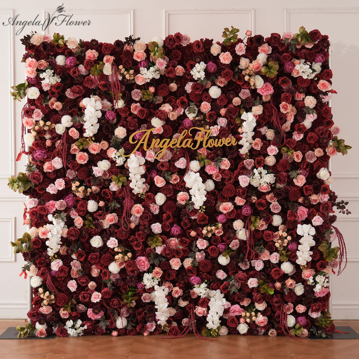 Large square floral backdrop panel for photo background