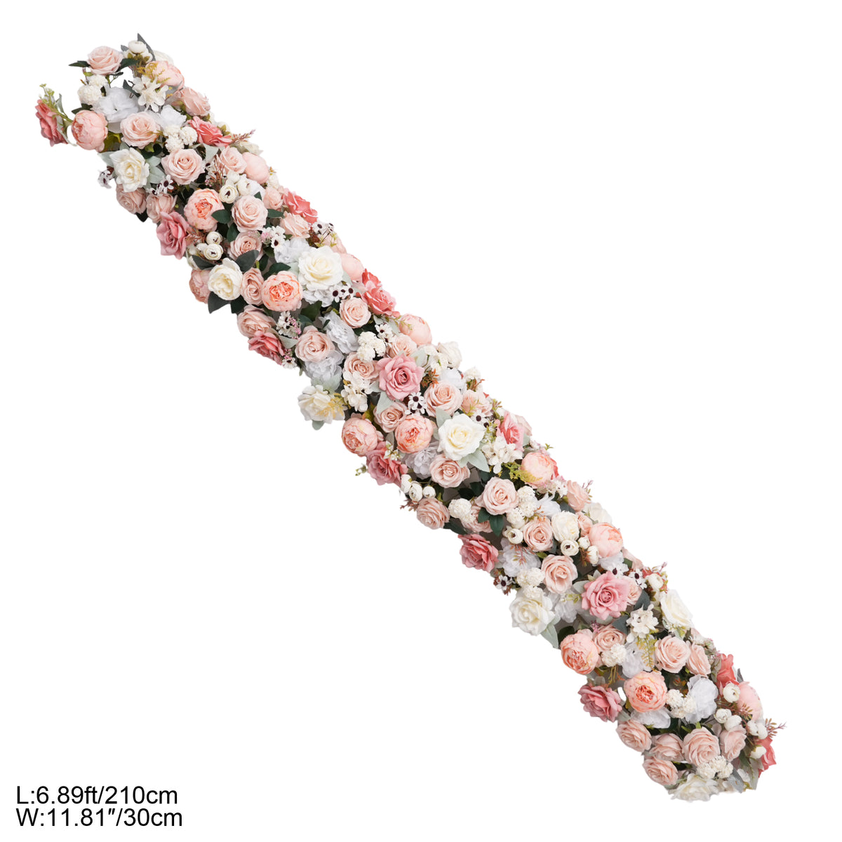 artificial peony rose table garland