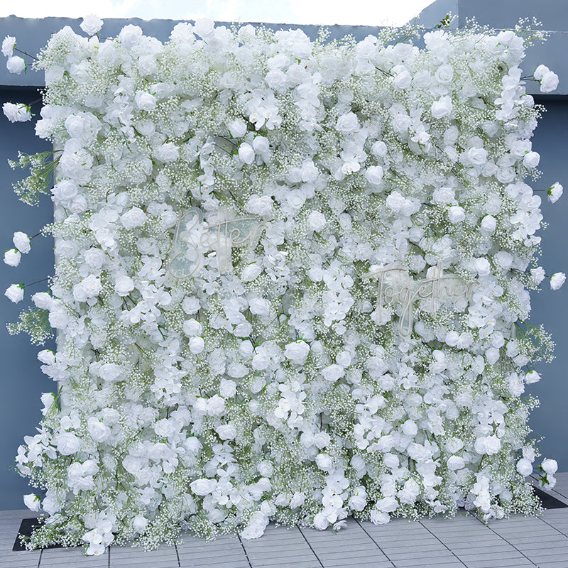 Floral wall backdrop ideal for wedding arch decor
