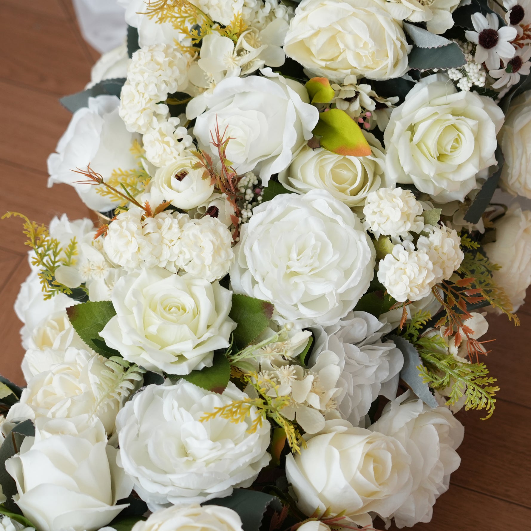 long drop artificial floral runner garden wedding