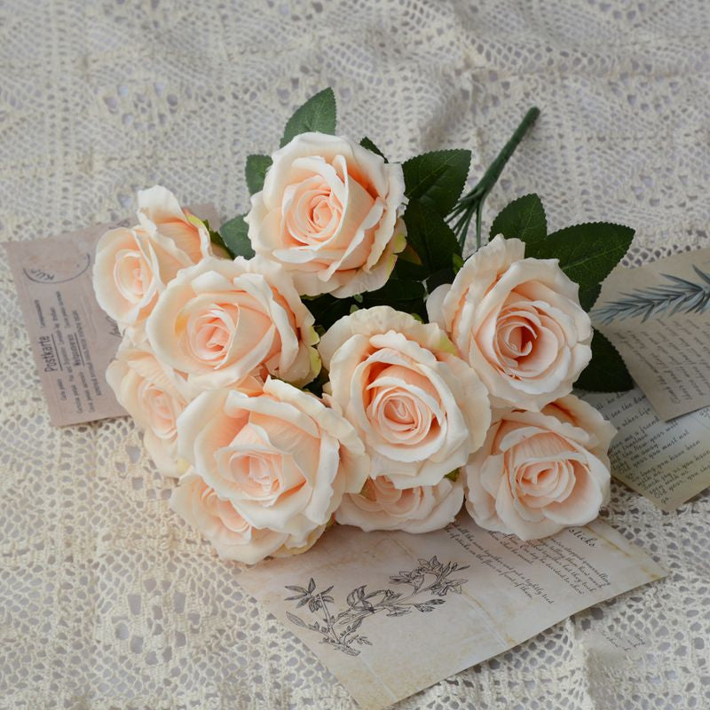 burnt_orange_faux_rose_bunch