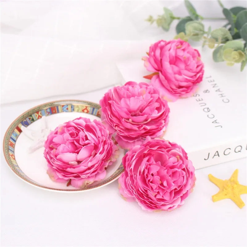 Pink Fake Peony Bloom Head Vase Fillers