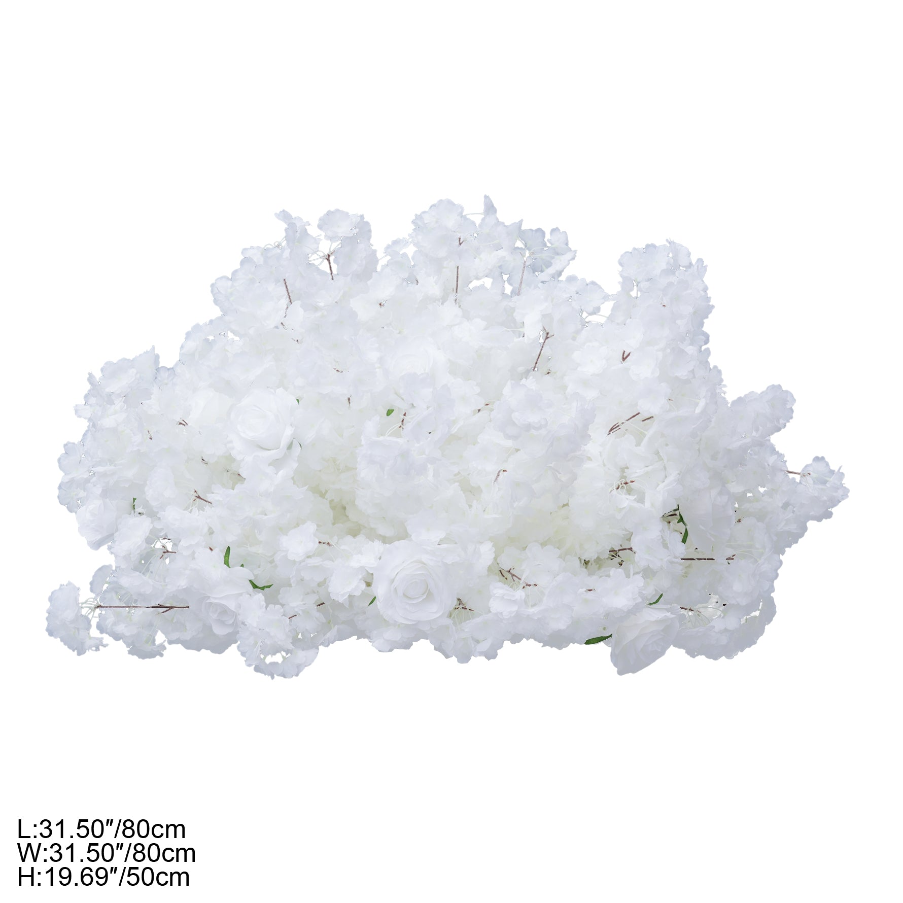 full white floral setup for will you marry me scene
