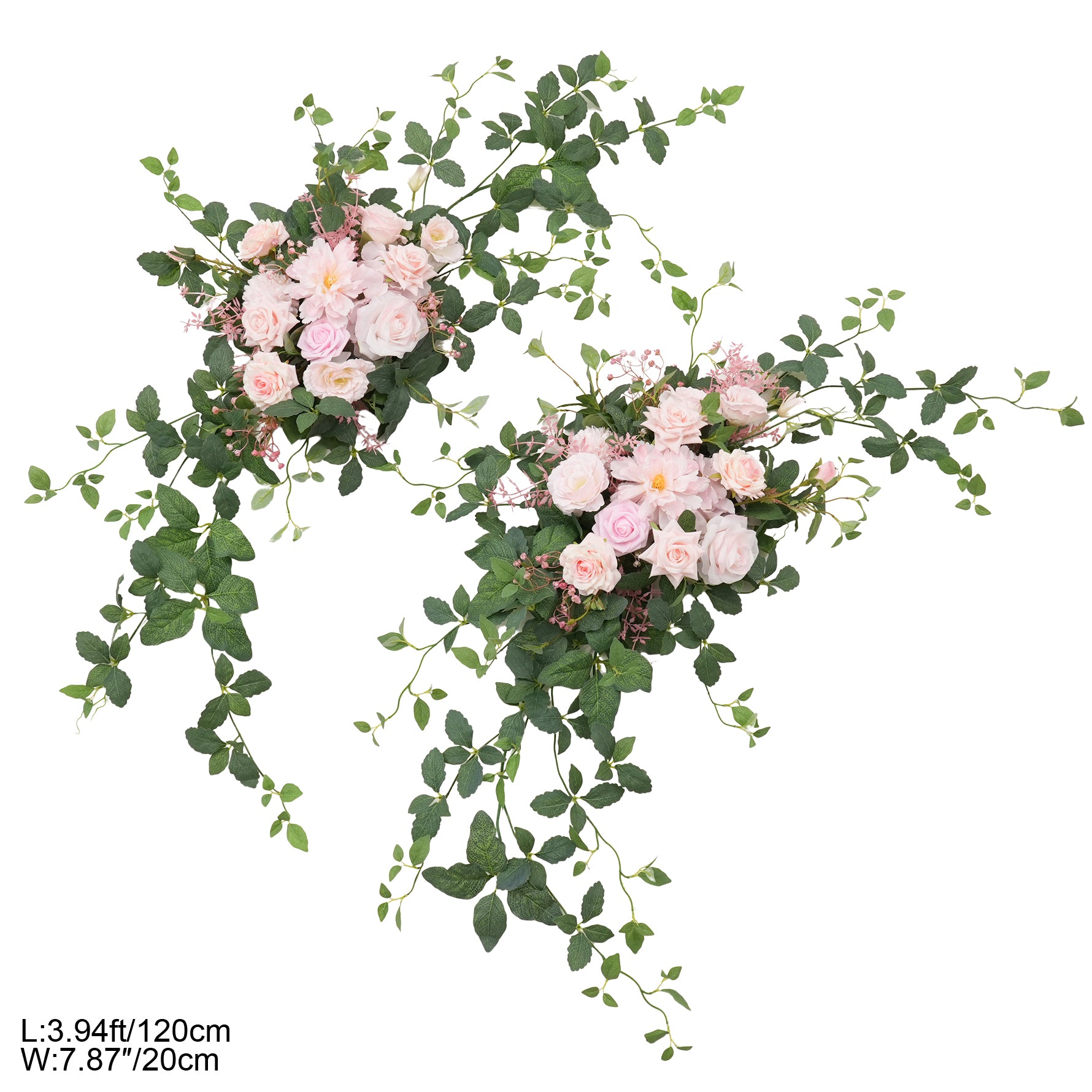 Garden style blush arch floral decor
