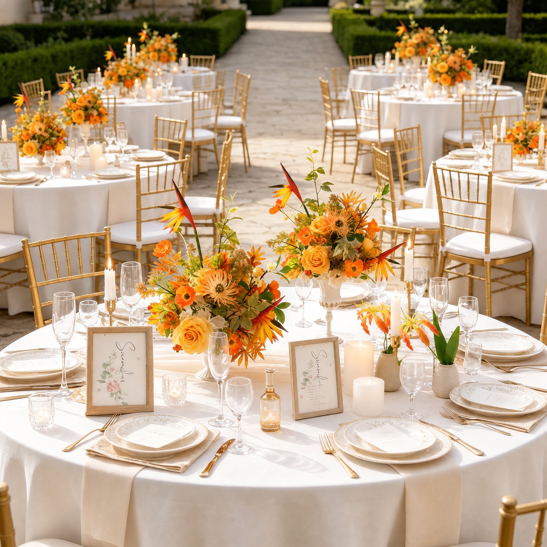 burnt_orange_silk_wedding_table_decor