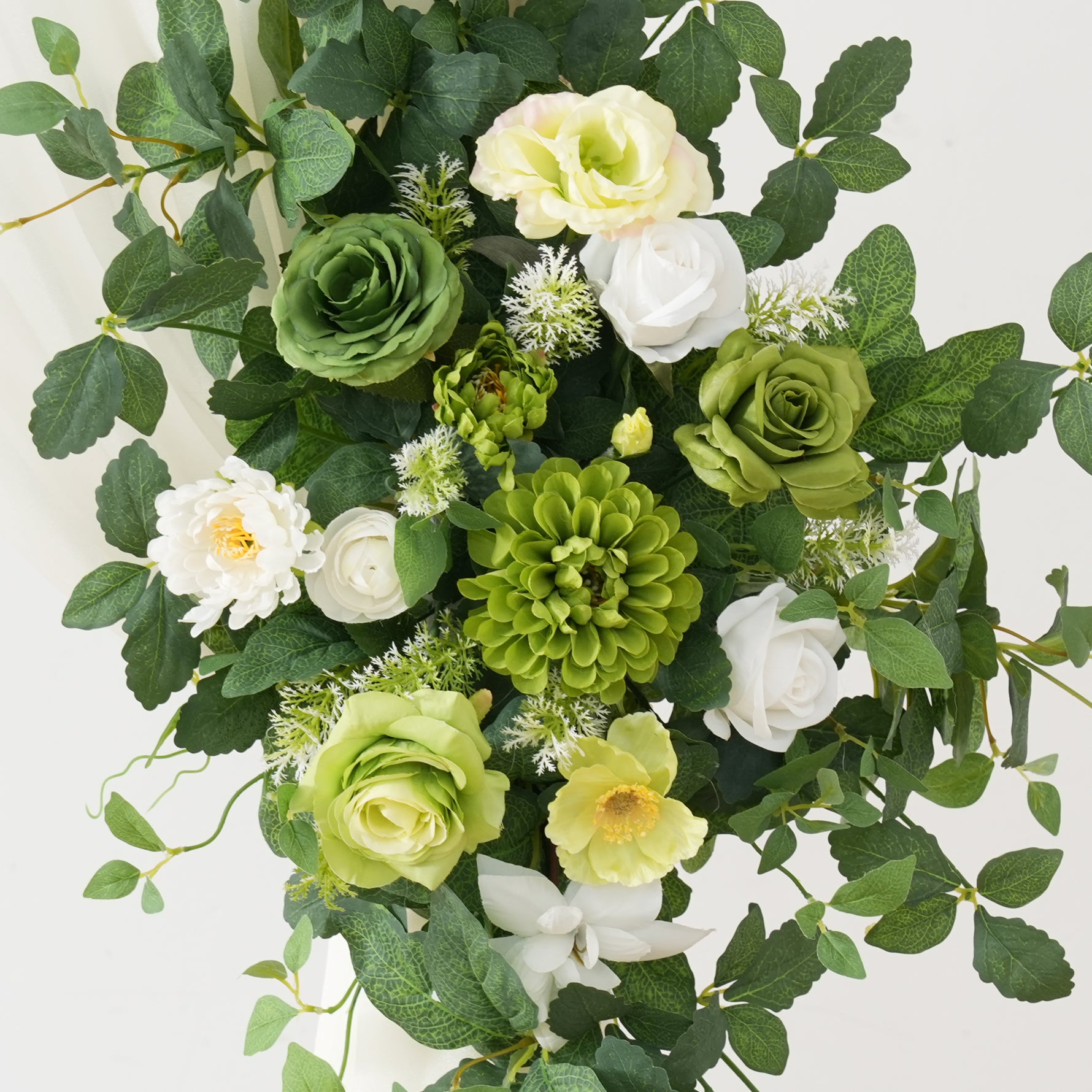 sage‑green‑white‑faux‑swag‑with‑vine‑foliage