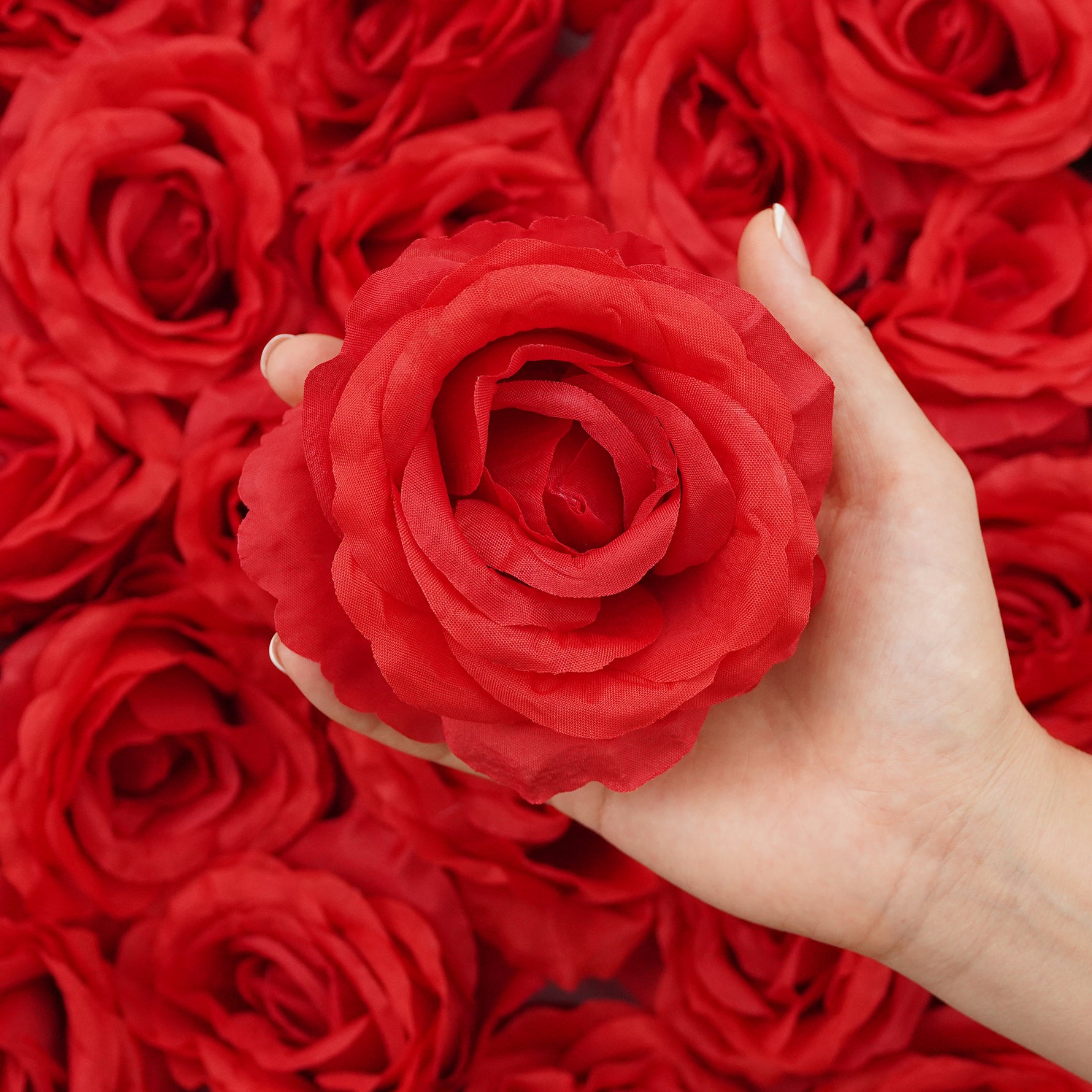 Faux rose blooms for cake decoration and craft supplies