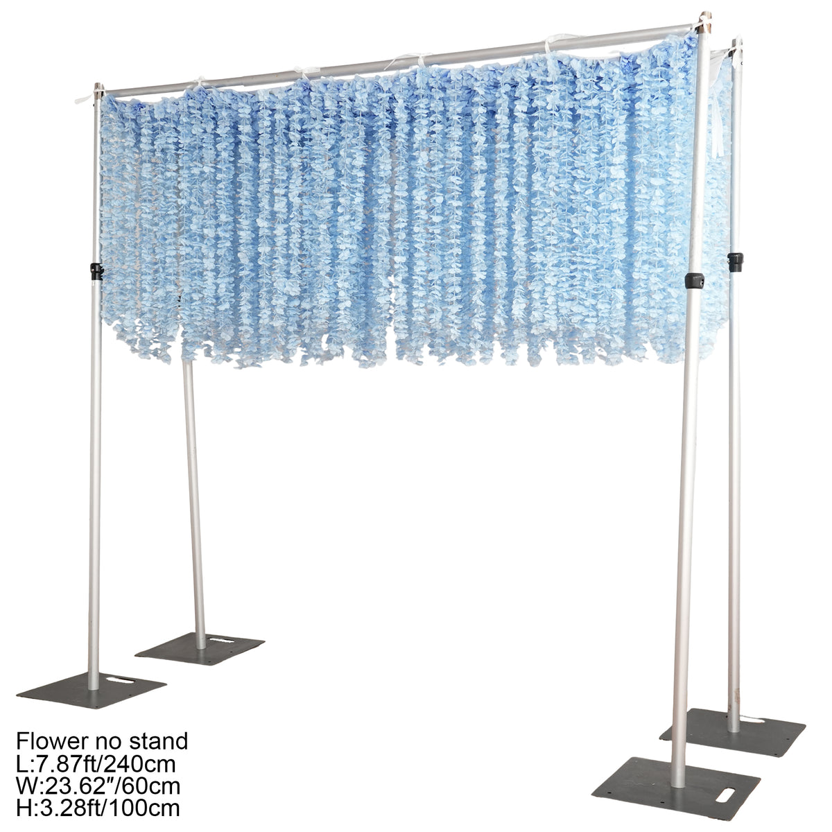 Dense faux silk wisteria floral drape for wedding reception ceiling decor