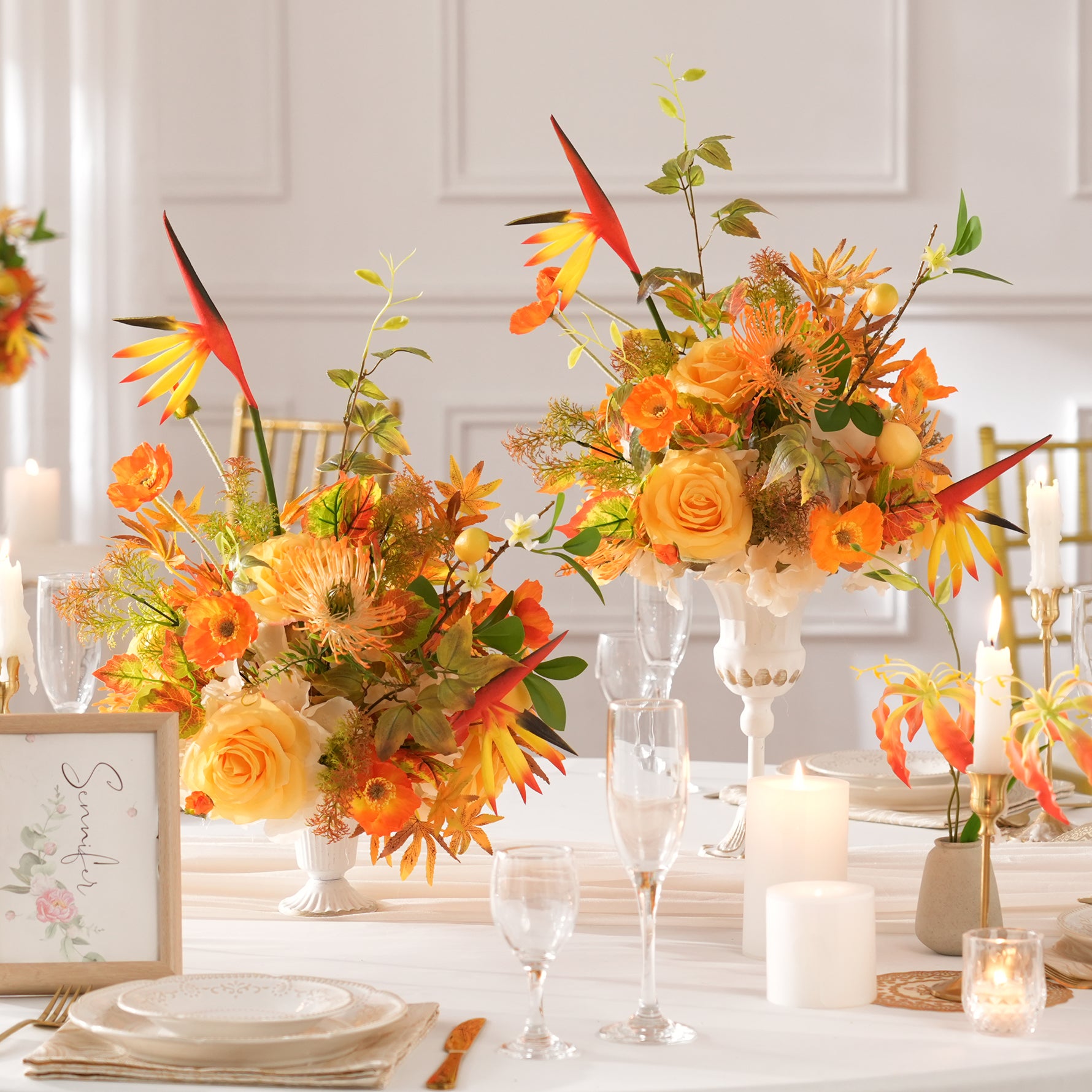 reception_table_faux_flower_vase_display