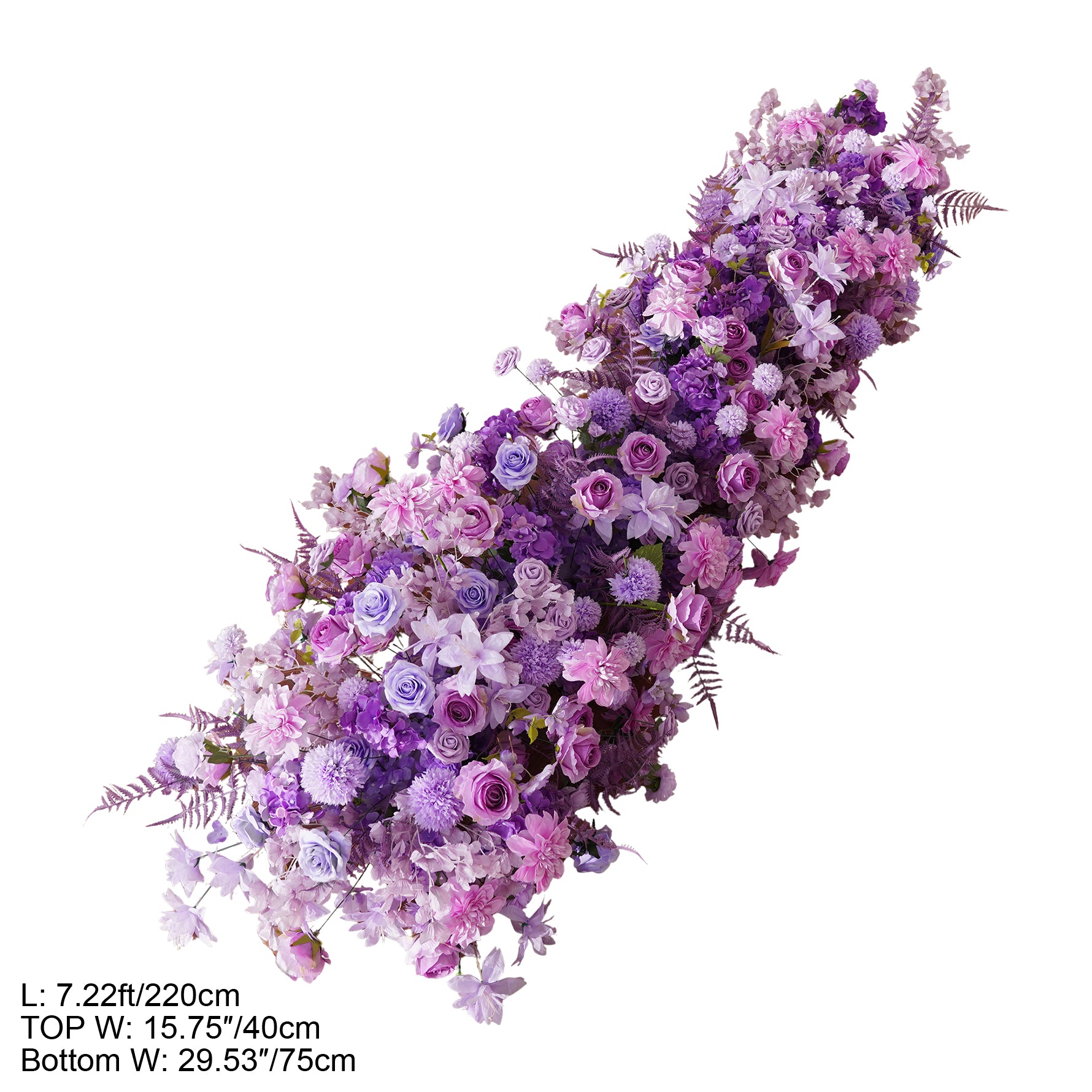 silk-flower-runner-decoration-for-romantic-events