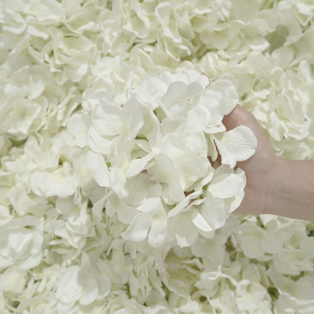 faux hydrangea bouquet for wedding aisle floral accents