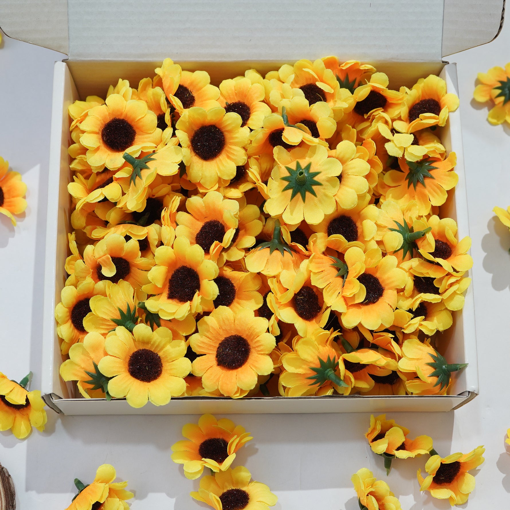 yellow_faux_sunflower_floral_display