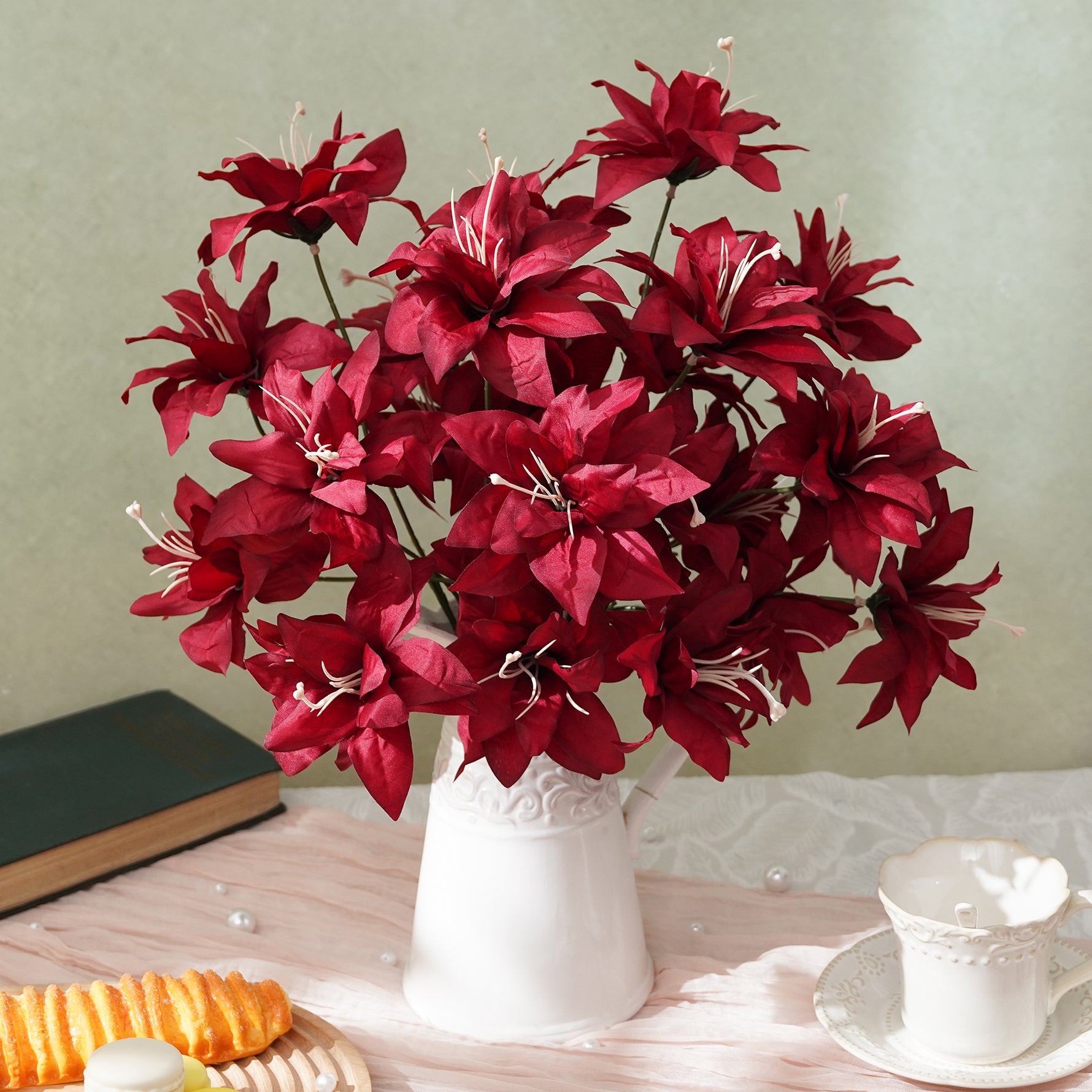 lily orange wedding flower bunch