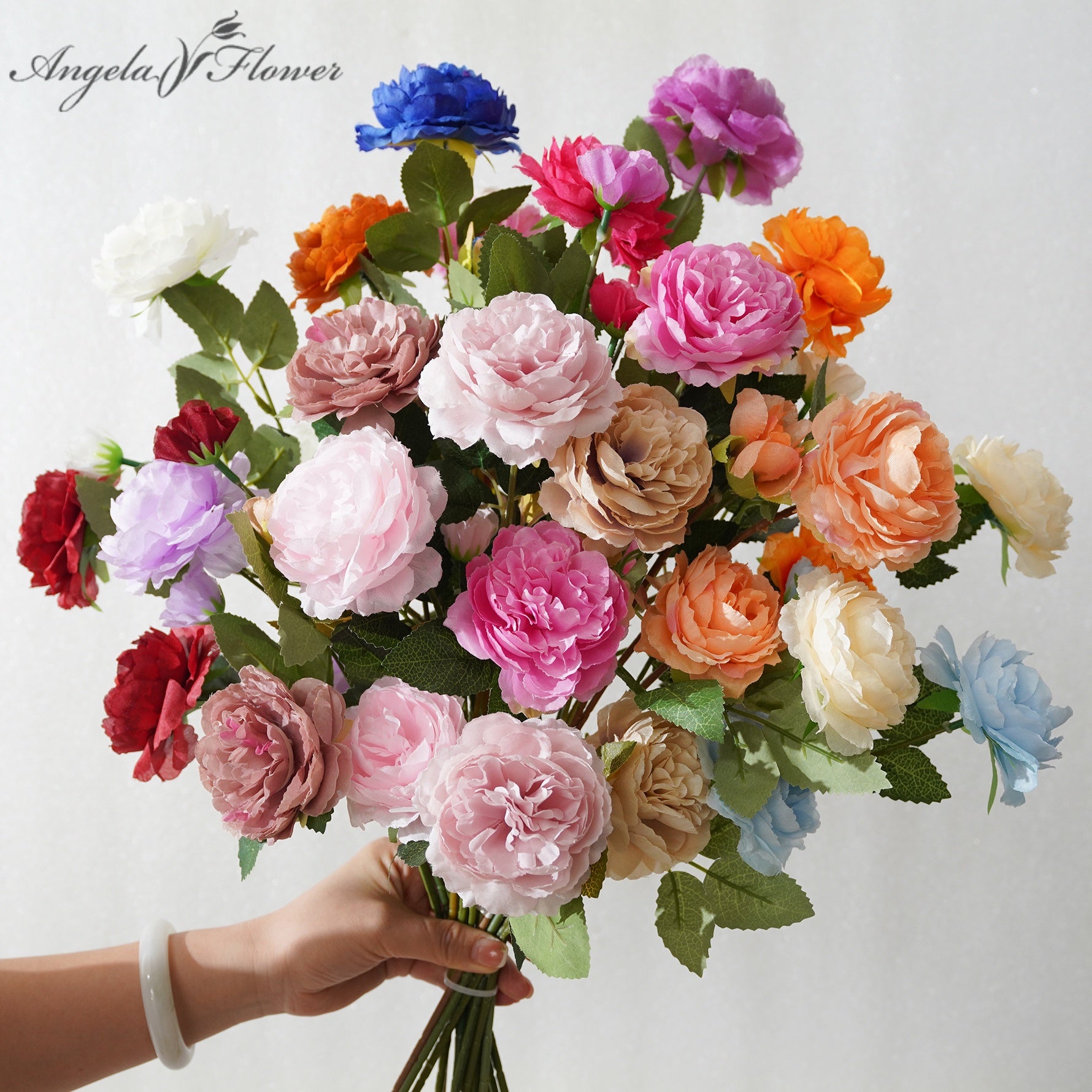 artificial-rose-flower-branch-wedding-decor
