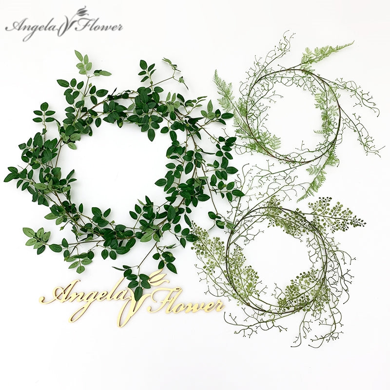 artificial asparagus leaf greenery hoop for floral installations