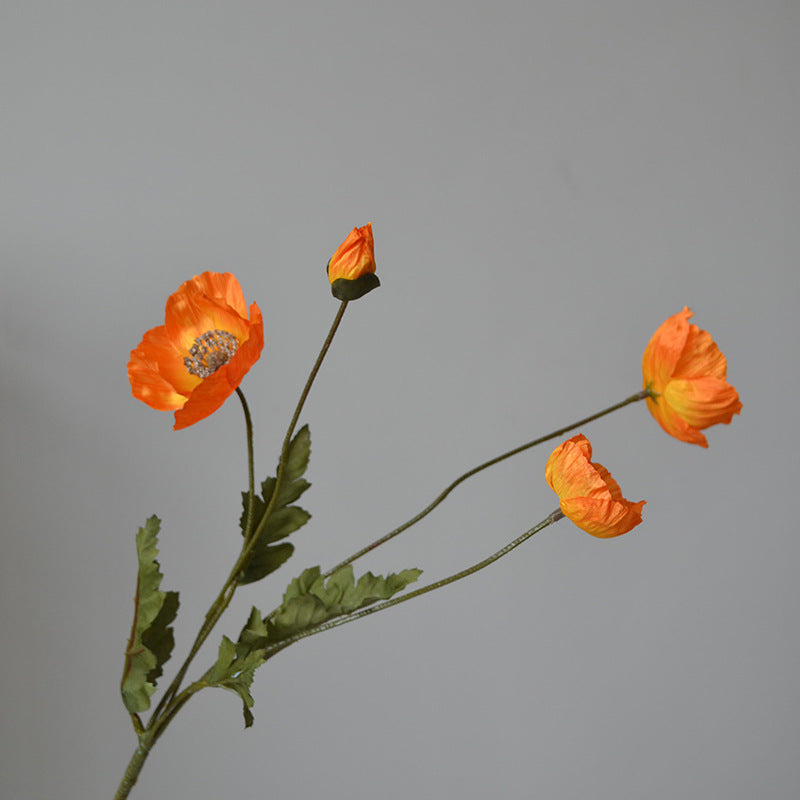 single_orange_faux_poppy_stem