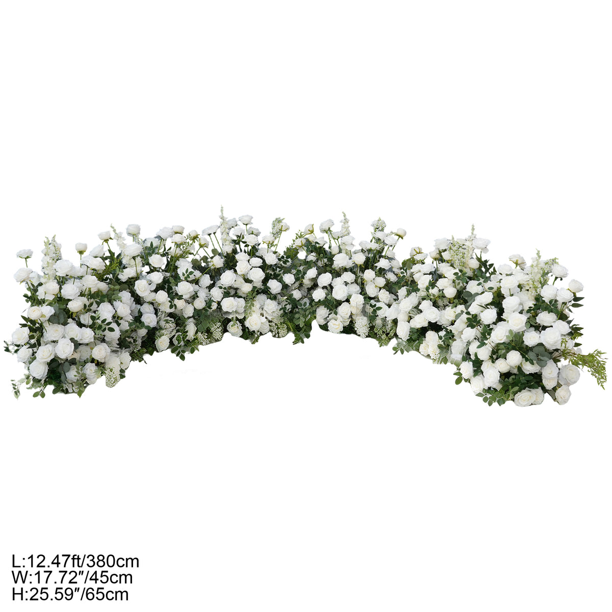 Astilbe sprig mixed white rose floor floral decor
