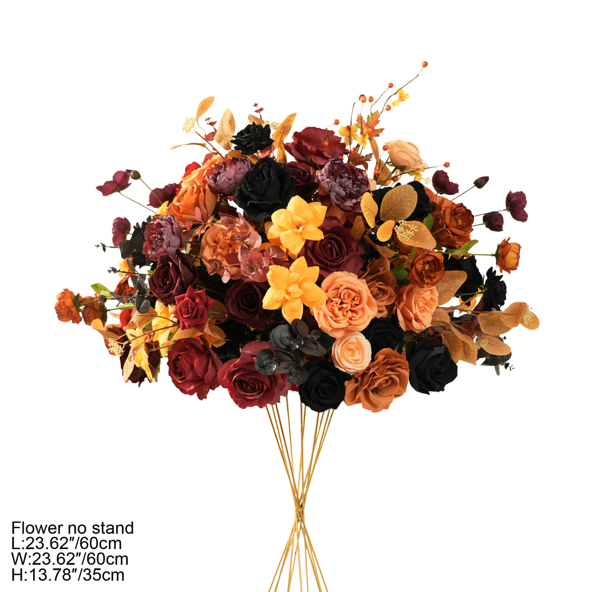 Outdoor castle wedding arch halloween floral scene