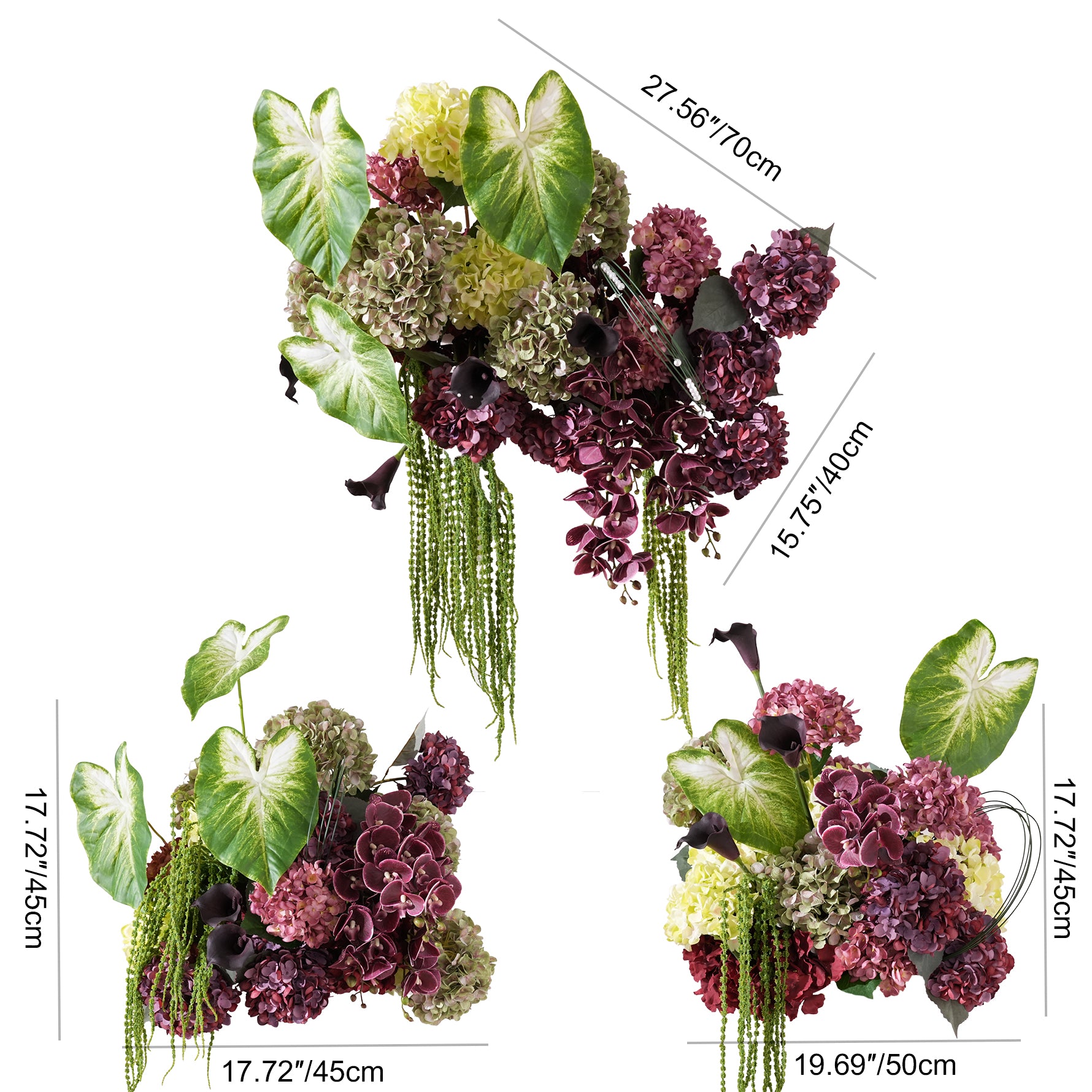 Luxury Fake Cascading Flower For Wedding Reception Table