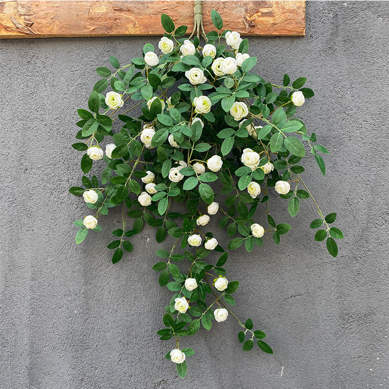 sunset_orange_rose_hanging_vine_garland