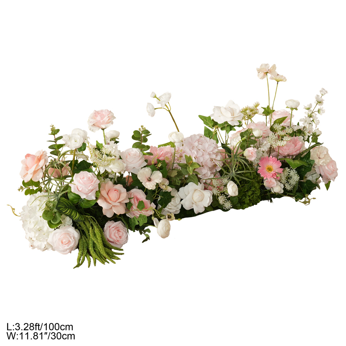 garden wedding reception table setting with artificial flower