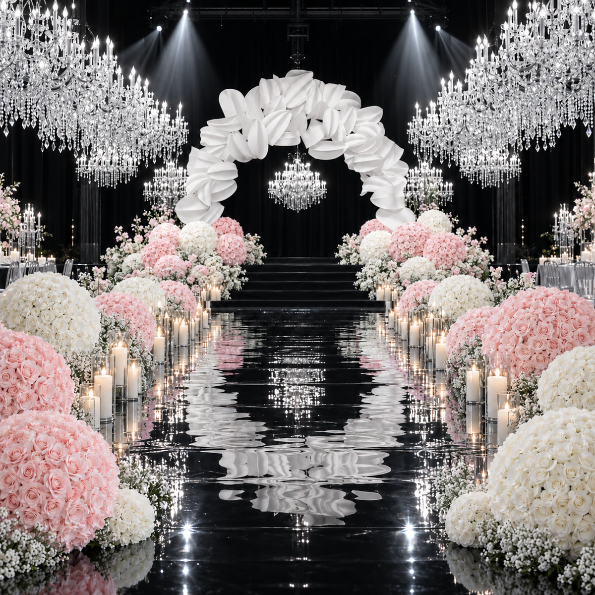 artificial rose ball for party display