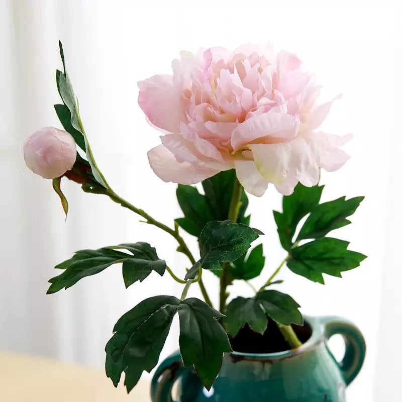 fake_lightblue_peony_single_stem