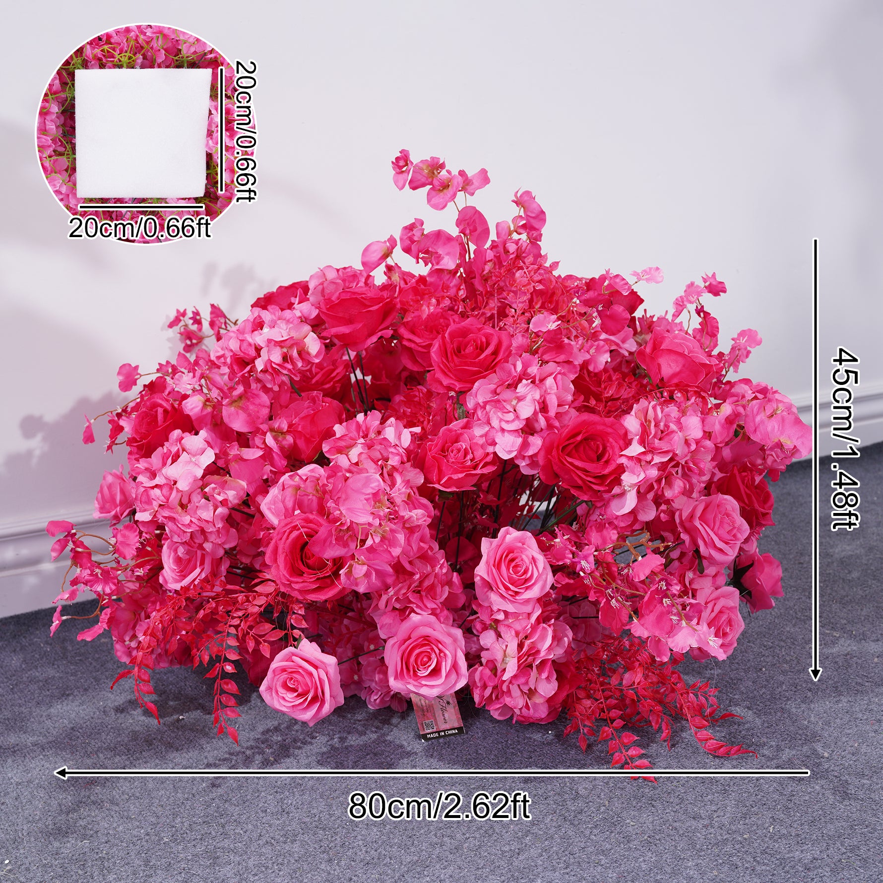 luxury-rose-floral-garland-wedding-decor