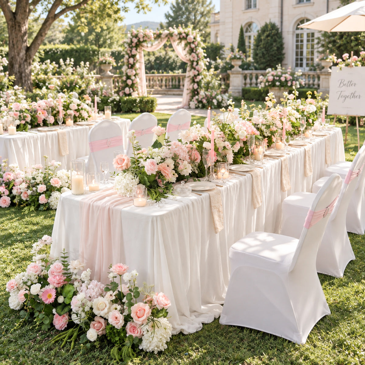 artificial pink mixed greenery table flower decor