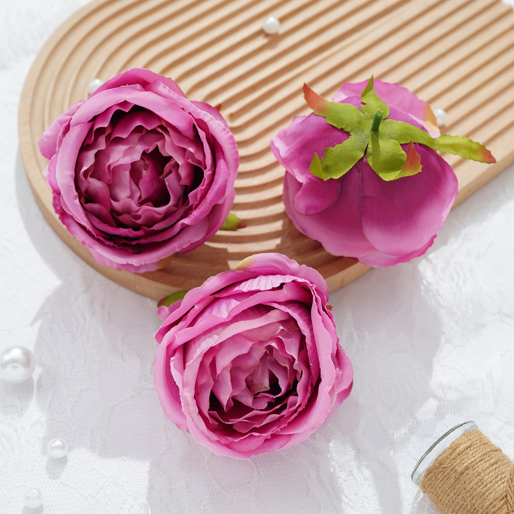 artificial rose head craft accessory