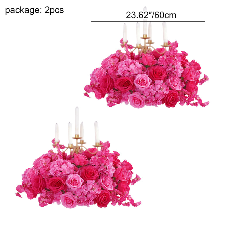 Artificial Flower Garland Installation for Elegant Wedding Venue
