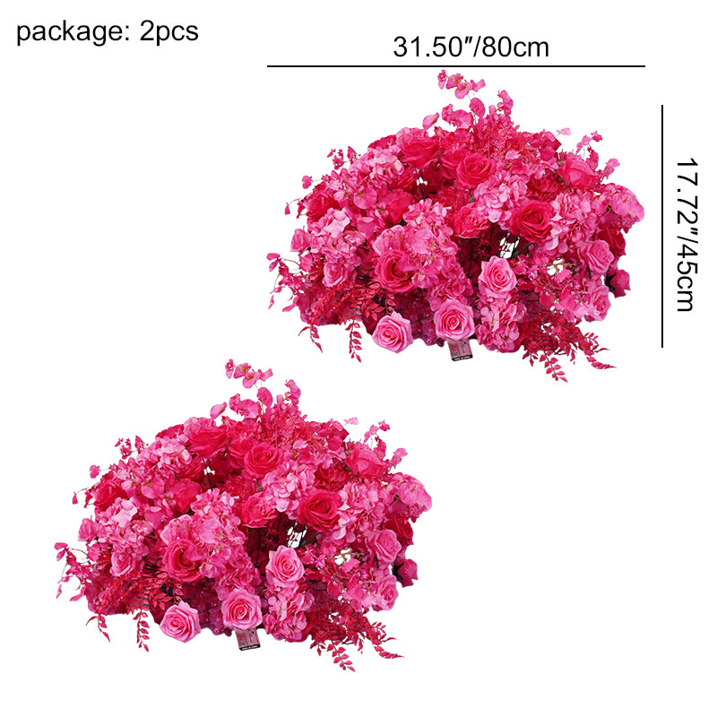 Pink Rose Wedding Decoration with Floor Bloom Arrangements