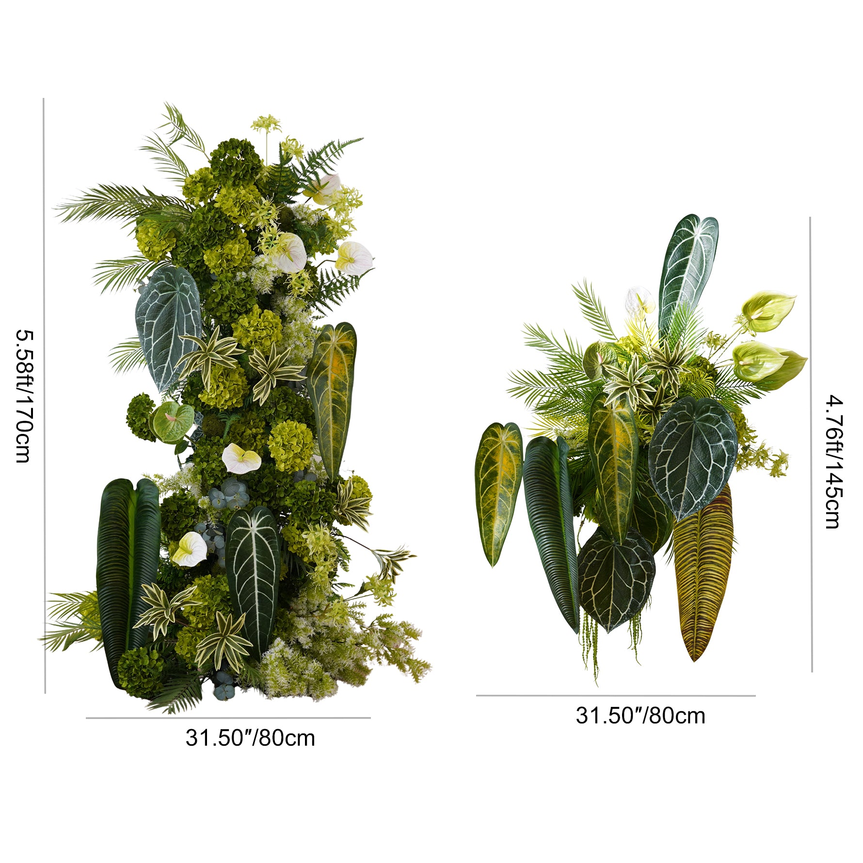 faux greenery flower backdrop