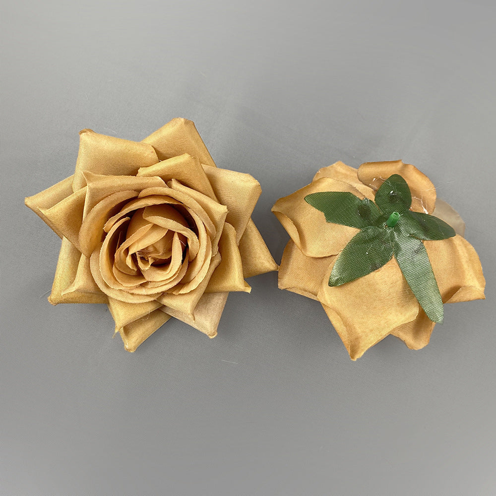 silk rose flower heads for DIY flower wall