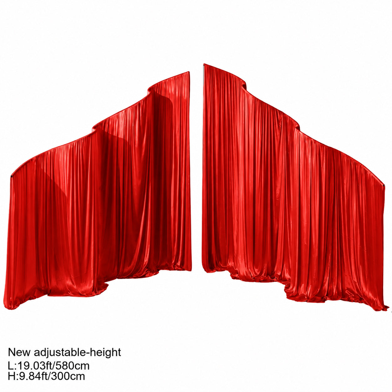 Red luxury satin drape wedding backdrop kit for wedding ceremony and photoshoot background