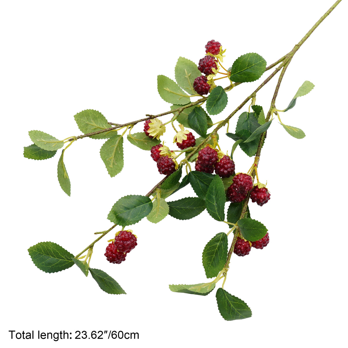 faux raspberry berry stem for home vase display