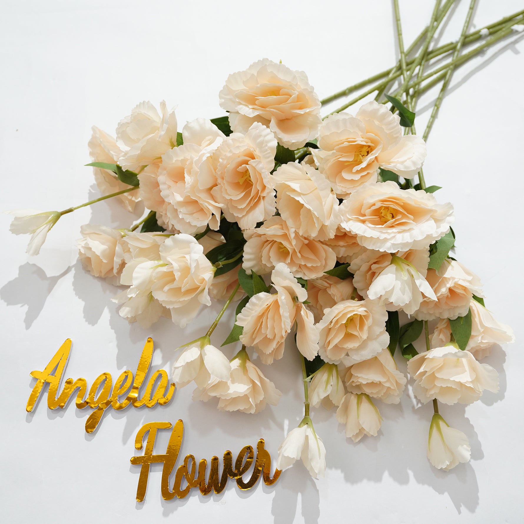 Romantic blush lisianthus artificial stem flower