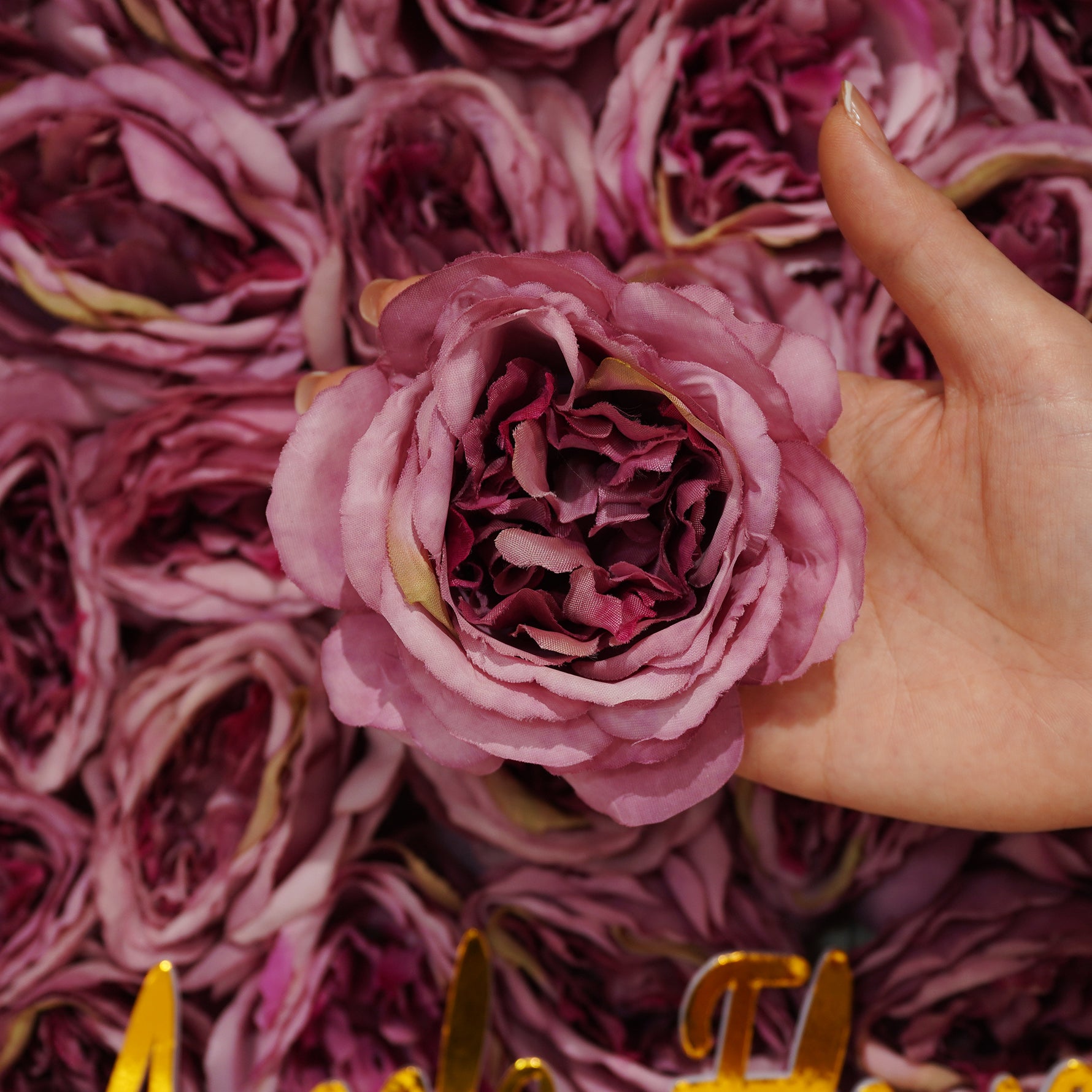 Decorative silk rose bloom