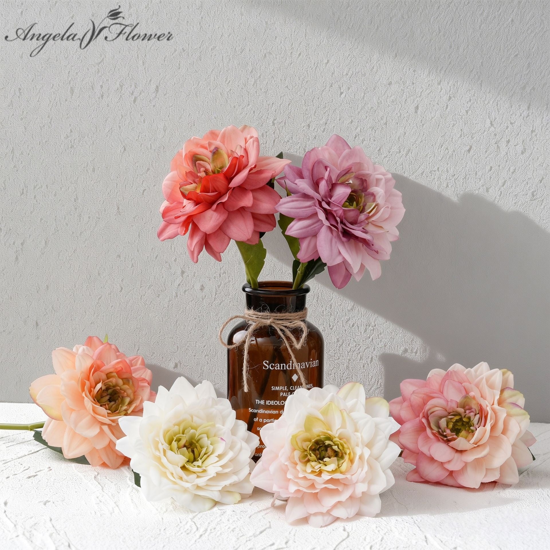 peach_dahlia_artificial_stem_display