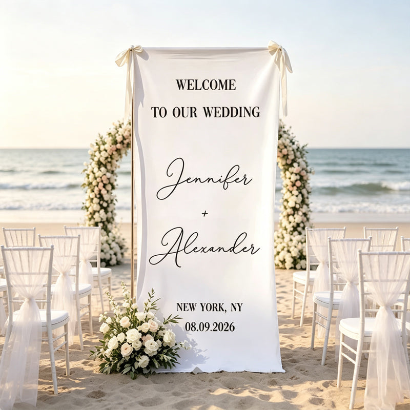 Elegant Wedding Ceremony Entrance Sign Decor