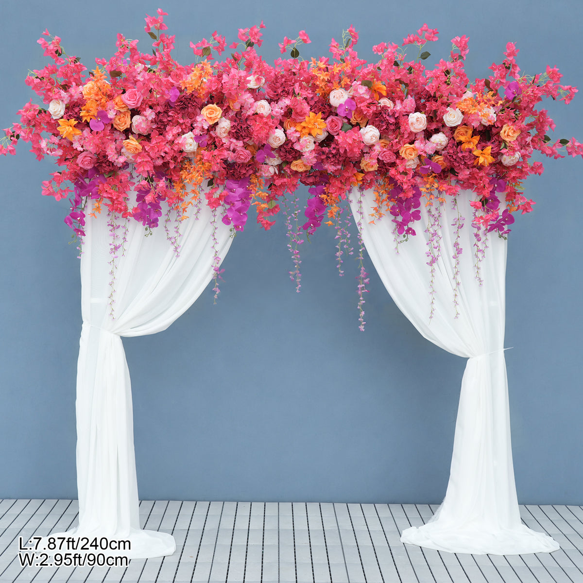 hot pink cherry blossom arch hanging flower
