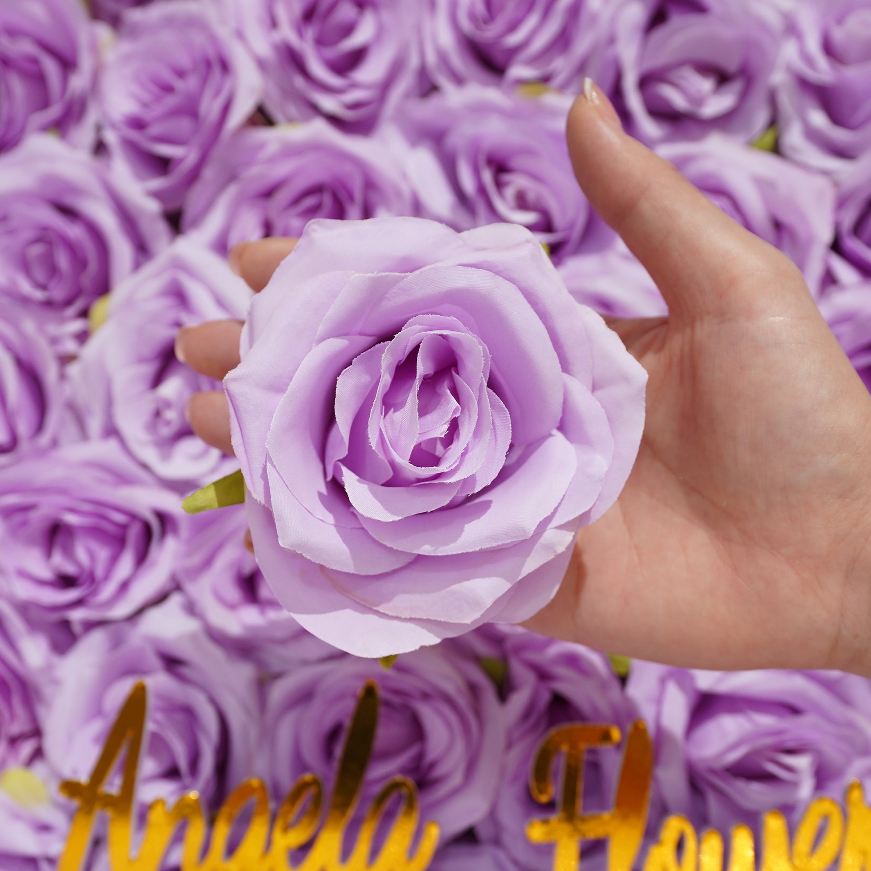 light pink silk rose head