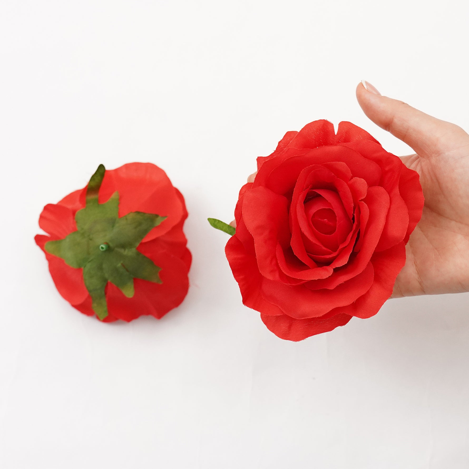 Faux rose flowers with soft petals for DIY accessories