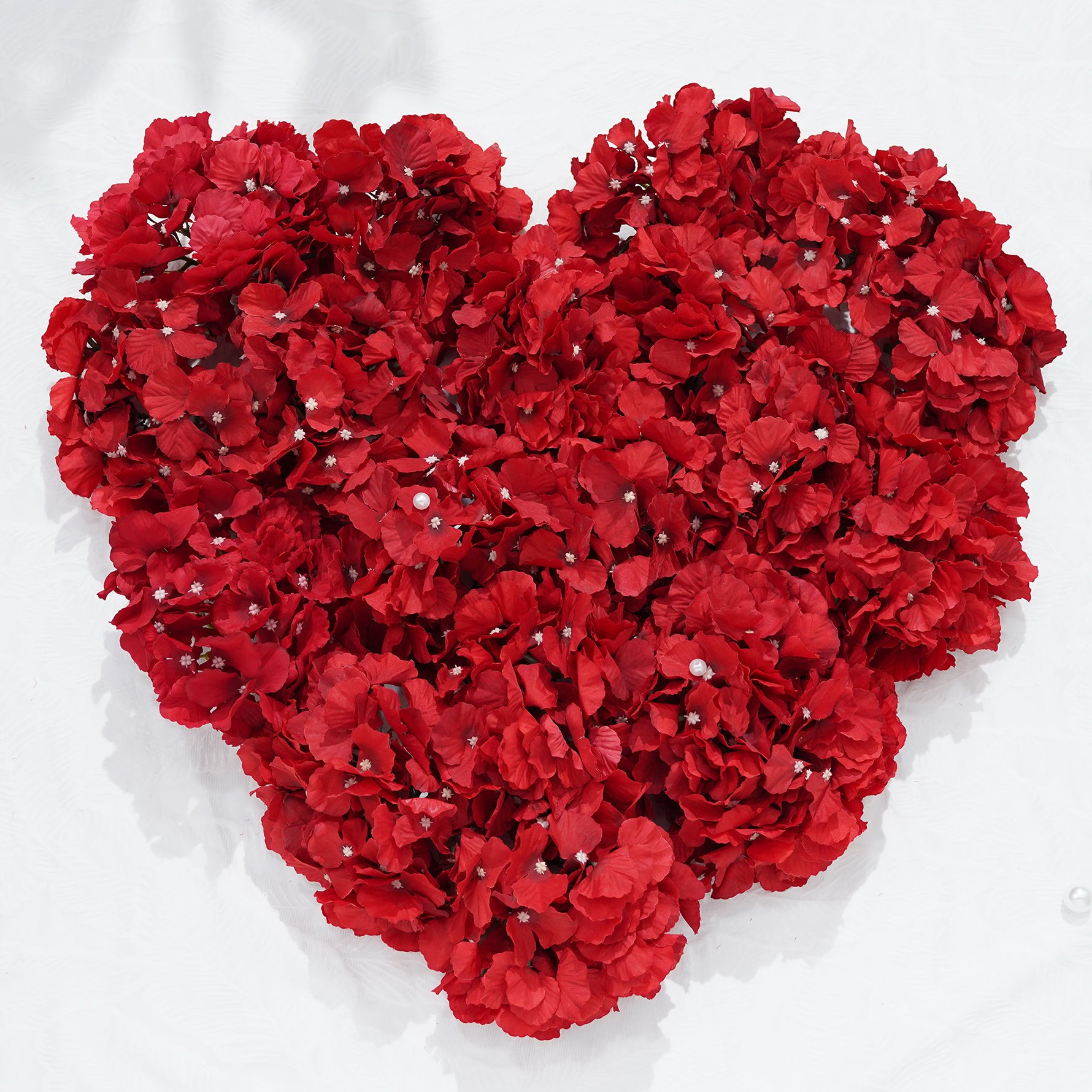 red-fake-hydrangea-bloom
