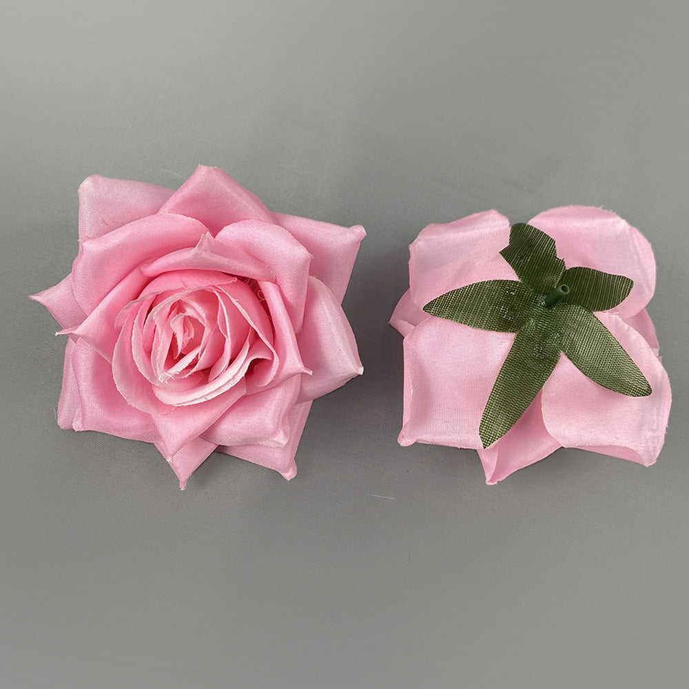 Premium fake silk rose heads bridal florist supplies